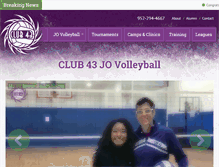 Tablet Screenshot of club43volleyball.com